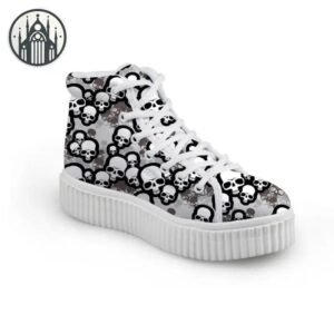 Chaussures Creepers Gothiques Skull Plateforme — Univers Gothique