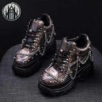 Chaussures Crocs Gothique Emo - Style Démoniaque Incomparable - Bleu / 6