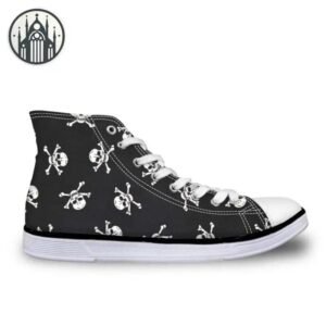 Baskets Gothiques Tête Mort Style Converse — Univers Gothique