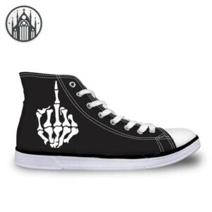 Baskets Gothiques Squelette Montantes Confort — Univers Gothique