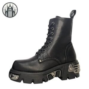 Bottes Gothiques Microfibre Doublure Hivernale — Univers Gothique