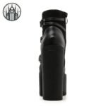 Bottes Gothiques Talon Haut Bout Rond — Univers Gothique (vue 2)