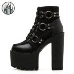 Bottes Gothiques Talon Haut Bout Rond — Univers Gothique (vue 4)