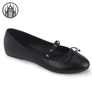 Ballerines Gothiques Clous Cœur Rond — Univers Gothique