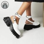 Chaussures Gothiques Compensées Avec Semelle De 6 Cm - Livraison Offerte!