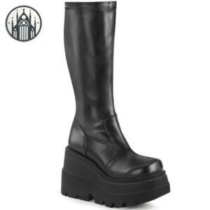 Bottes Gothiques Hautes Simili Cuir Femme — Univers Gothique