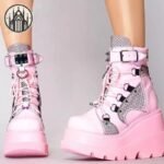 Chaussures Gothiques Femme Zips Détails — Univers Gothique (vue 6)