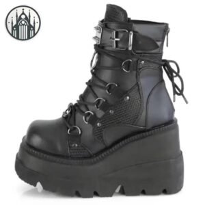 Chaussures Gothiques Femme Zips Détails — Univers Gothique
