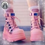 Chaussures Gothiques Femme Zips Détails — Univers Gothique (vue 3)