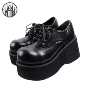 Chaussures Gothiques Creepers Bleu Compensée — Univers Gothique