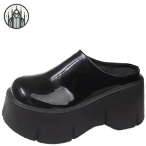 Chaussures Gothiques Rétro Noir Talon — Univers Gothique