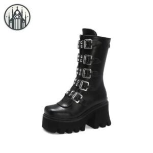 Bottes Gothiques Punk Végan Talons — Univers Gothique