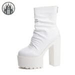 Chaussures Gothiques: Style Obscur à Porter! - Blanc / 34
