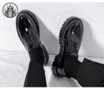 Chaussures Gothiques Zipper En Cuir Verni: Livraison Offerte! - 40