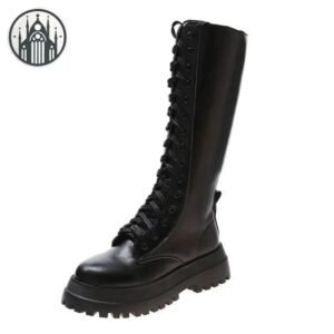 Bottes Gothiques Plateforme Simili Cuir — Univers Gothique