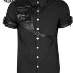 Chemise Gothique Steampunk Harnais Cuir