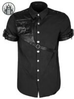 Chemise Gothique Steampunk Harnais Cuir — Univers Gothique