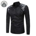 Chemise Gothique Chic En Coton Bio - Livraison Offerte! - Noir / m