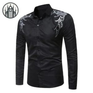 Chemise Gothique Chic En Coton Bio - Livraison Offerte! - Noir / m