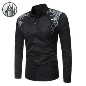 Chemise Gothique Chic En Coton Bio - Livraison Offerte! - Noir / m