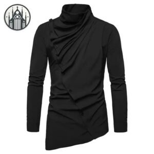 Chemise Gothique Asymétrique Polyester — Univers Gothique