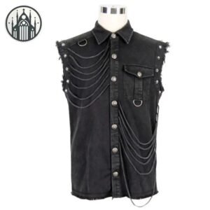 Veste Gothique Militaire Cuir Homme — Univers Gothique