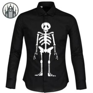 Haut Gothique Squelette Coton Polyester — Univers Gothique