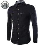Chemise Gothique Femme En Coton Biologique - Livraison Offerte - Noir / m