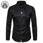Chemise Gothique Rivets Coton Homme — Univers Gothique