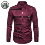 Chemise Gothique Rivets Coton Homme — Univers Gothique (vue 2)