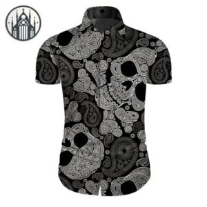 Chemise Gothique Skull Coton Biologique — Univers Gothique