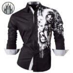 Chemise Gothique Skull Coupe Droite Pour Un Style Décontracté Et élégant! - s