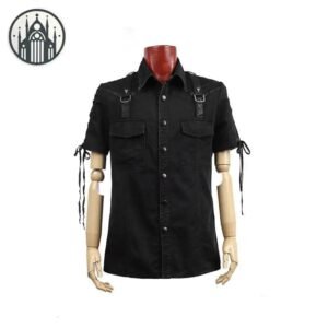 Chemise Gothique Militaire Cuir Homme — Univers Gothique