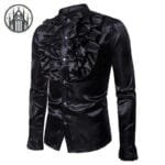 Chemise Gothique Victorienne En Satin - Livraison Offerte! - s