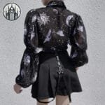 Chemisier Gothique En Mousseline De Soie Confortable: Livraison Offerte