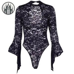 Haut Gothique Dentelle Polyester — Univers Gothique