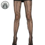 Collant Gothique Motif Fleur Lys — Univers Gothique