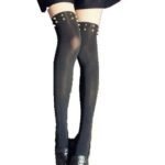 Collant Gothique Rivets Spandex Nylon