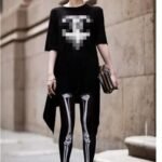 Collant Gothique Crâne Squelette