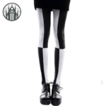 Collant Gothique Croix Imprimé - Livraison Standard Offerte