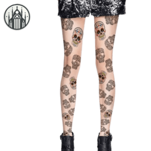 Collant Gothique En Spandex, Coton Et Nylon - Livraison Standard Offerte 1 Collant Gothique En Spandex Coton Et Nylon - Livraison Standard Offerte