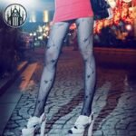Collant Gothique Fantôme Imprimé Nylon — Univers Gothique (vue 2)