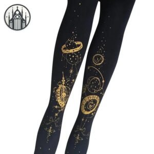 Collant Gothique Rayé Steampunk Nylon — Univers Gothique