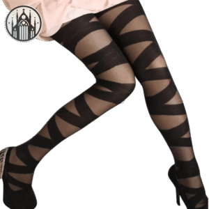 Collant Gothique Steampunk Bandes Noires — Univers Gothique
