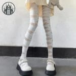Collants Gothiques Lolita: Style Mortel Garanti! - Crème / Taille Unique