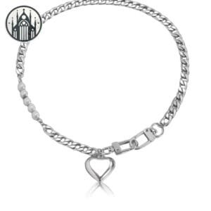 Collier En Cuivre Inoxydable Brillant: L’accessoire Parfait - Coeur