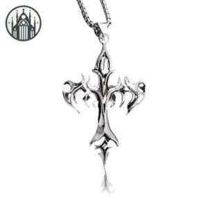 Collier Gothique Titane Élégant Unisexe — Univers Gothique