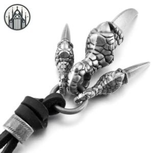Collier Gothique Cercueil Dragon Acier 316L — Univers Gothique