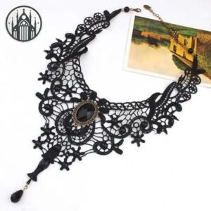 Collier Gothique Dentelle Vintage Alliage — Univers Gothique