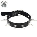 Collier Gothique Clouté: Pour Un Look Cou Gothique Parfait - Noir